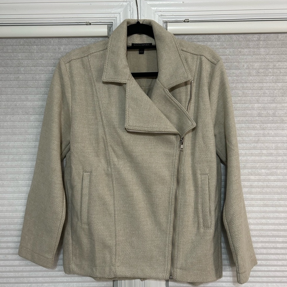 Banana Republic Oatmeal Moto Jacket